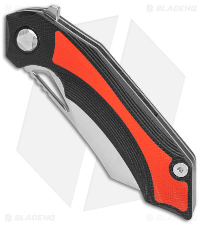 Bestech Knives Kasta Liner Lock Knife Black/Red G-10 (3.5" Satin/SW) BG45C