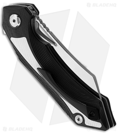 Bestech Knives Kasta Liner Lock Knife Black/White G-10 (3.5" Satin) BTKG45A