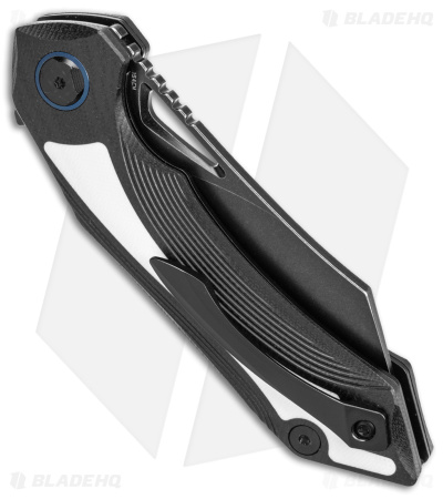 Bestech Knives Kasta Liner Lock Knife Black/White G-10 (3.5" Black) BG45D