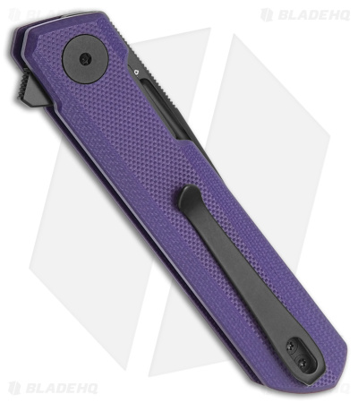Bestechman Mini Dundee Liner Lock Knife Purple G-10 (2.9" Black)