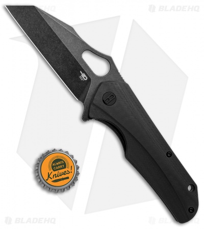 Bestech Knives Operator Liner Lock Knife Black G-10 (3.4" Black Stonewash)