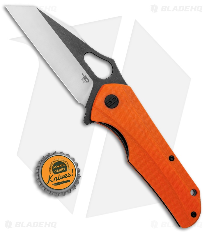 Bestech Knives Operator Liner Lock Knife Orange G-10 (3.4" )