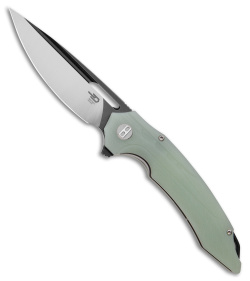 Bestech Knives Ornetta Liner Lock Knife Jade G-10 (3.5" Two-Tone D2) BG50D