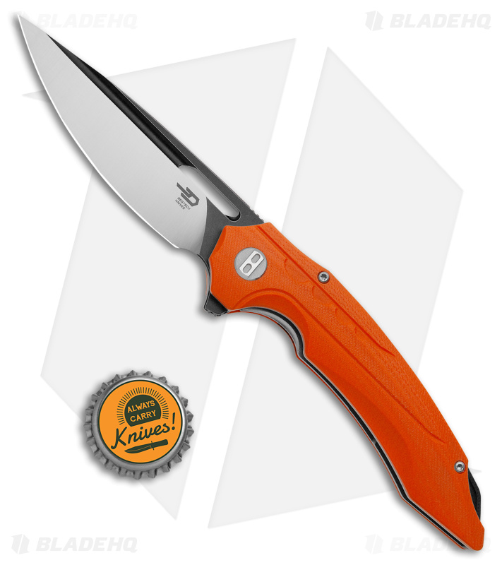 Bestech Knives Ornetta Liner Lock Knife Orange G-10 (3.5" Two-Tone D2) BG50C