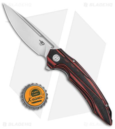 Bestech Ornetta Liner Lock Knife Black/Red G-10 - Blade HQ