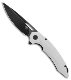 Bestech Knives Ornetta Liner Lock Knife White G-10 (3.5" Black D2) BG50E