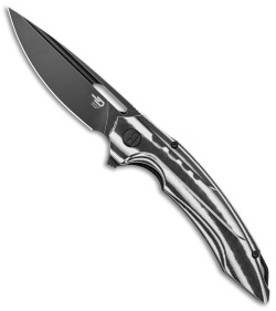 Bestech Knives Ornetta Liner Lock Knife Black/White G-10 (3.5" Black) BL02D