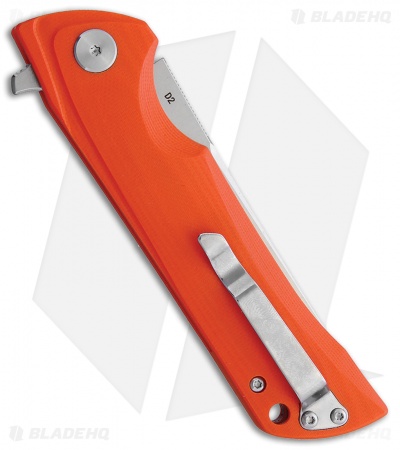 Bestech Knives Tanto Paladin Lock Liner Knife Orange G-10 (3.6 Satin D2)