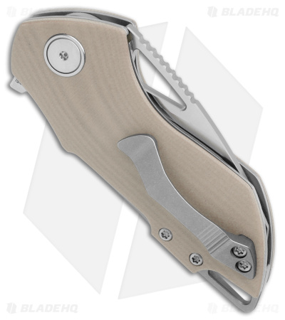 Bestech Grissom Riverstone Liner Lock Knife Champagne G-10 (2.45" Satin 154CM) 