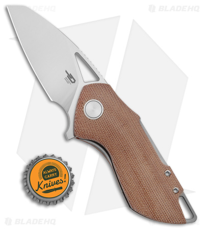Bestech Grissom Riverstone Liner Lock Knife Natural Micarta (2.45" Satin 154CM) 