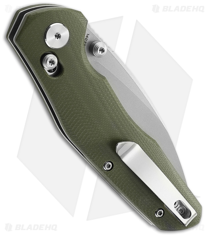 Bestechman Ronan Bar Lock Knife OD Green G-10 (3.25" Stonewash)