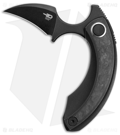 Bestech Knives STRELIT Frame Lock Knife Black Titanium/CF (2.2" Black)