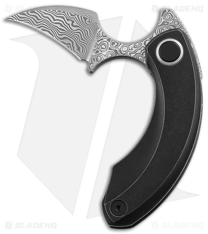 Bestech Knives STRELIT Frame Lock Knife Black Titanium (2.2" Damascus)