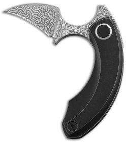 Bestech Knives STRELIT Frame Lock Knife Black Titanium (2.2" Damascus)