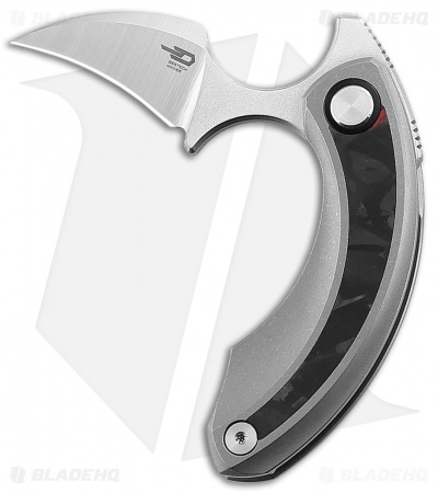 Bestech Knives STRELIT Frame Lock Knife Titanium Red Carbon Fiber (2.2" SW)