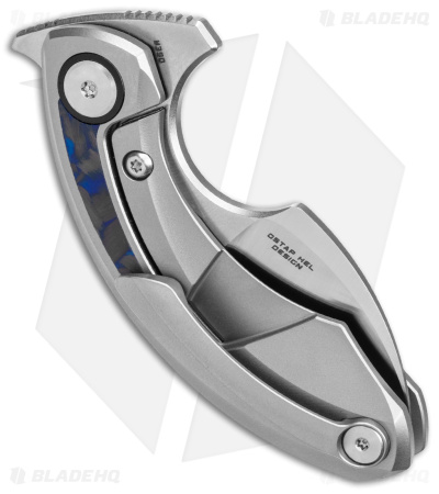 Bestech Knives STRELIT Frame Lock Knife Titanium Blue Carbon Fiber (2.2" SW)