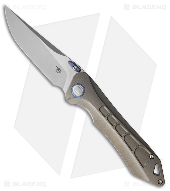 Bestech Knives Supersonic Frame Lock Gold Titanium (3.5" Satin)