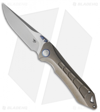 Bestech Knives Supersonic Frame Lock Gold Titanium (3.5" Satin)