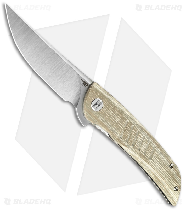 Bestech Knives Swift Liner Lock Knife Beige Micarta (3.5" Satin) KG30C-1