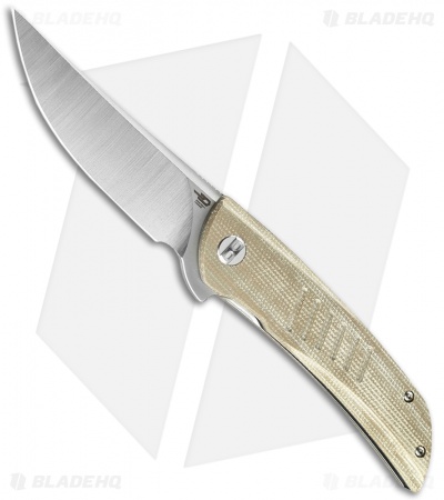 Bestech Knives Swift Liner Lock Knife Beige Micarta (3.5" Satin) KG30C-1