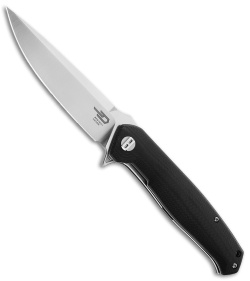 Bestech Knives Swordfish Liner Lock Knife Black G-10 (3.8" Satin) BG03H