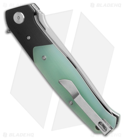 Bestech Knives Swordfish MagnaCut Liner Lock Knife Black/Jade G-10 (3.8" Satin)
