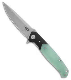 Bestech Knives Swordfish MagnaCut Liner Lock Knife Black/Jade G-10 (3.8" Satin)