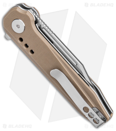 Bestech Knives Syntax Liner Lock Knife Tan G-10 (2.9" Satin/SW) BG41B