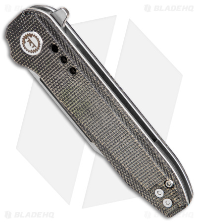 Bestech Knives Syntax Liner Lock Knife Black Micarta (2.9" Satin/SW) BG41D