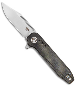 Bestech Knives Syntax Liner Lock Knife Black Micarta (2.9" Satin/SW) BG41D