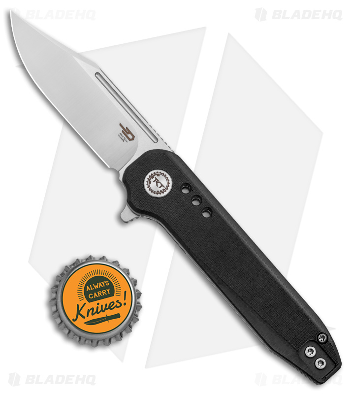 Bestech Knives Syntax Liner Lock Knife Black G-10 (2.9" Satin/SW) BG41A