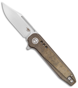 Bestech Knives Syntax Liner Lock Knife Green Micarta (2.9" Satin/SW) BG41E