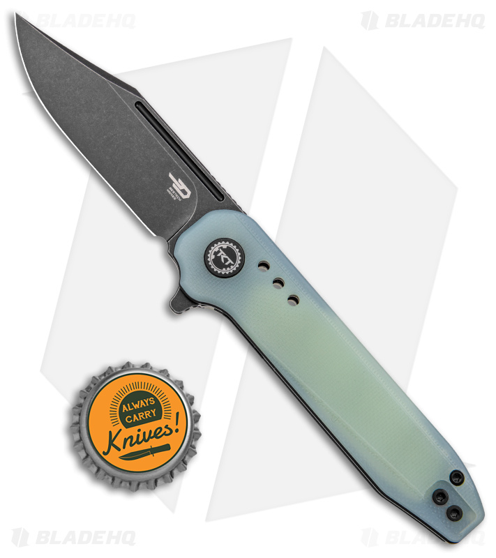 美品FRENCH GENDARMERIE JK ベージュ Bestech Syntax Liner Lock Knife Jade G-10 Black Clip Point