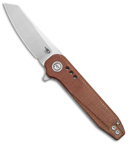 Bestech Knives Syntax Liner Lock Natural Micarta (2.8" Satin/SW 14C28N) BG40E