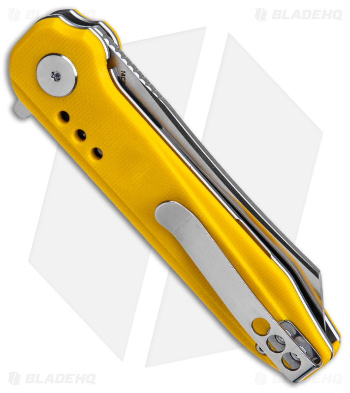 Bestech Knives Syntax Liner Lock Knife Yellow G-10 (2.8" Satin/SW 14C28N) BG40B
