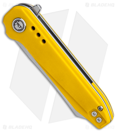 Bestech Knives Syntax Liner Lock Knife Yellow G-10 (2.8" Satin/SW 14C28N) BG40B