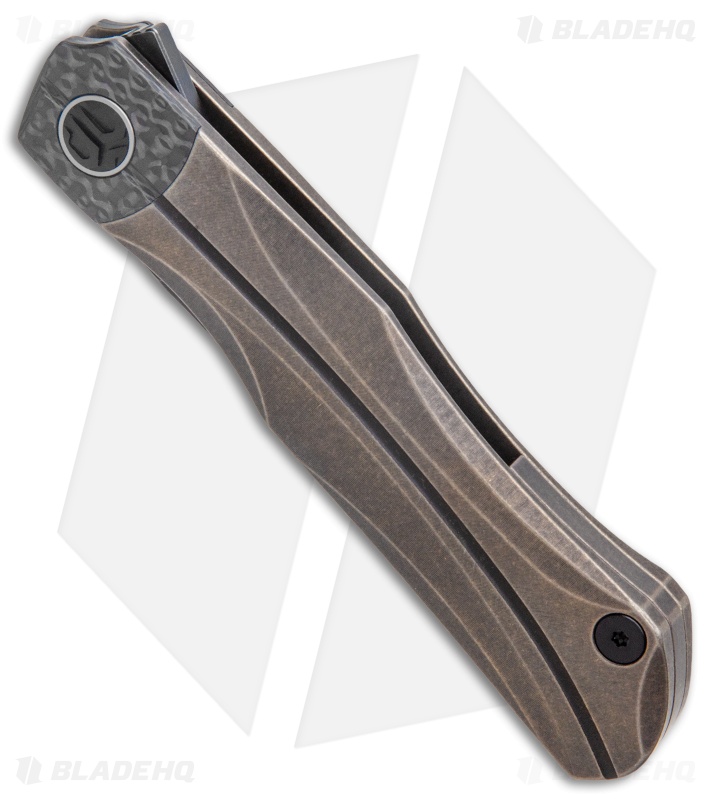 Bestech Knives Thyra Frame Lock Knife Bronze/Carbon Fiber (3.6" Black)