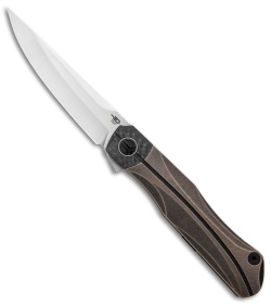Bestech Knives Thyra Frame Lock Knife Bronze/Carbon Fiber (3.6" Satin)