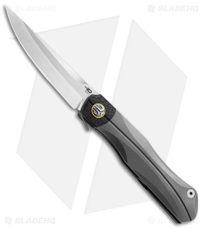 Bestech Knives Thyra Frame Lock Knife Titanium/Carbon Fiber (3.75" Satin M390)