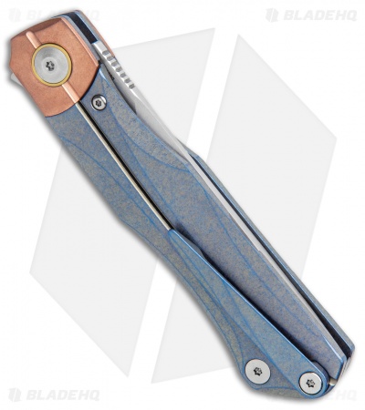 Bestech Knives Thyra Frame Lock Knife Retro Blue/Copper (3.6" Satin)
