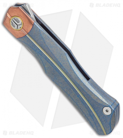 Bestech Knives Thyra Frame Lock Knife Retro Blue/Copper (3.6" Satin)
