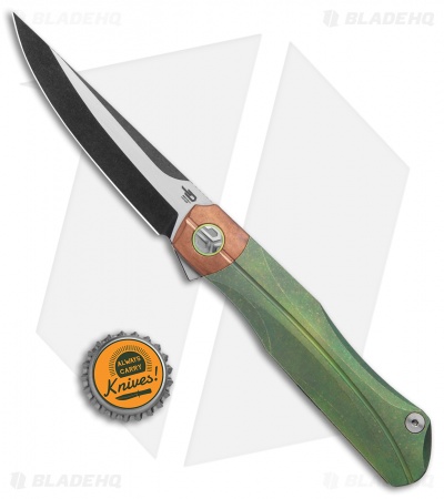 Bestech Knives Thyra Frame Lock Knife Retro Green/Copper (3.6" Two Tone)