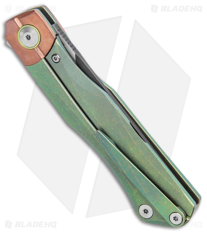 Bestech Knives Thyra Frame Lock Knife Retro Green/Copper (3.6" Two Tone)