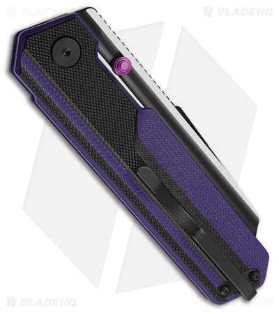 Bestech Knives Ostap Hel Tardis Liner Lock Knife Black /Purple G-10 (3" Blk/Sat)