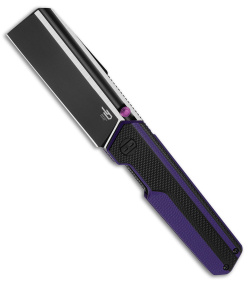 Bestech Knives Ostap Hel Tardis Liner Lock Knife Black /Purple G-10 (3" Blk/Sat)