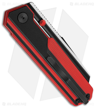 Bestech Knives Ostap Hel Tardis Liner Lock Knife Black/Red G-10 (3" 2-T Blk/Sat)