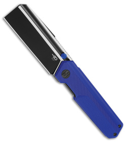 Bestech Knives Ostap Hel Tardis Liner Lock Knife Blue G-10 (3" 2-T Blk/Sat)