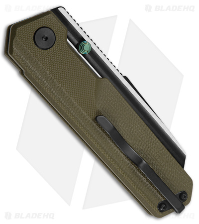  Bestech Knives Ostap Hel Tardis Liner Lock Knife OD Green G-10 (3" 2-T Blk/Sat)