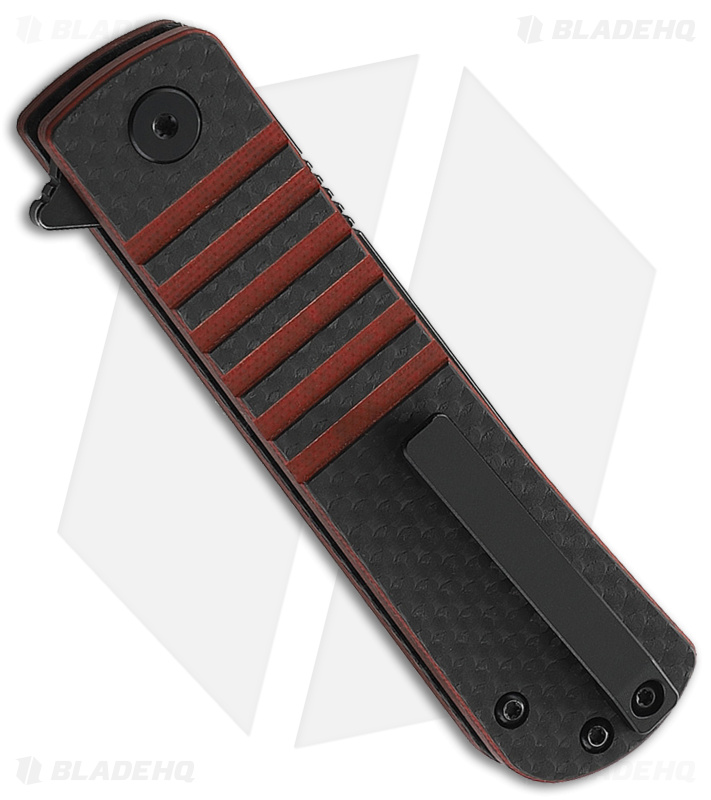 Bestech Knives Titan Liner Lock Knife Red/G-10 CF (3" Black 154CM) BL04C