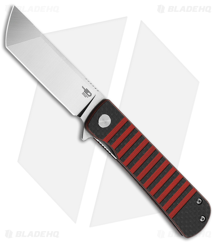 Bestech Knives Titan Liner Lock Knife Red/G-10 CF (3" Satin 154CM) BL04D